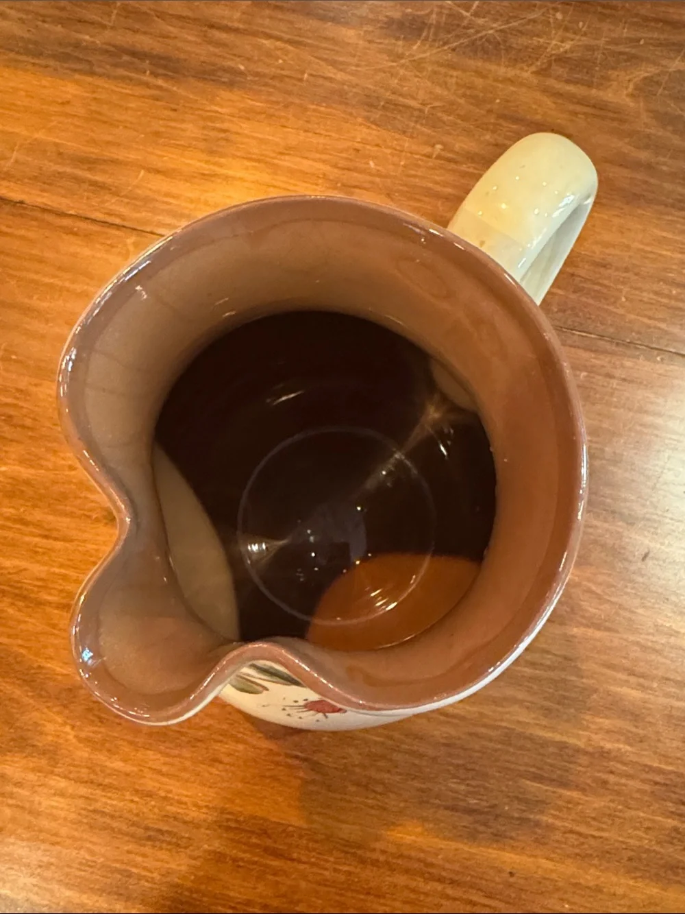 Pottery Barn Tree of Life Acorn Pitcher Beverage Ceramic Fall Autumn Cream Brown